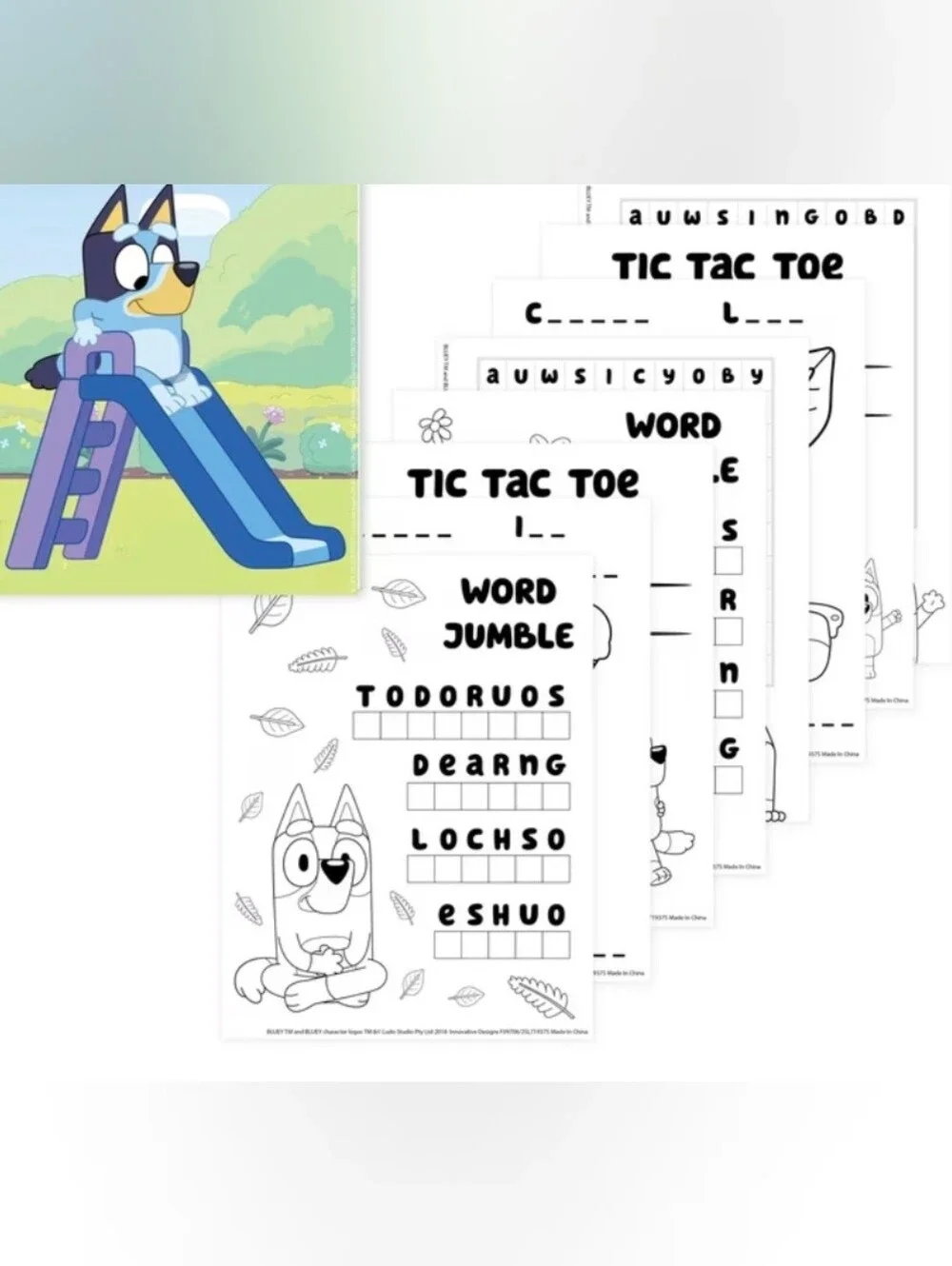 Bluey Embossed Tin Activity Set